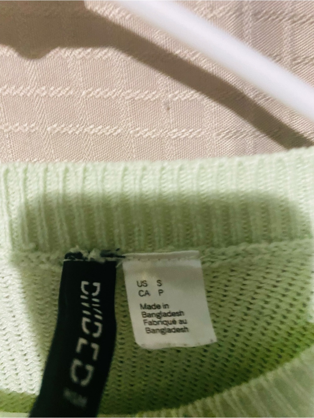 Divided Mint Green Cropped Crewneck Sweater - Picture 2 of 3